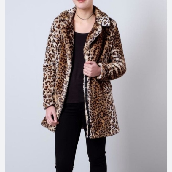 Leopard faux fur coat - Picture 10 of 10